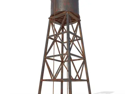 Water Tank Low-poly 3D model