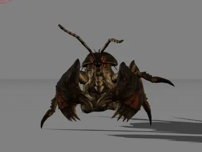 Cricket Animal  Low-poly 3D model