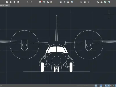 2D Mitsubishi MU-2 Peacock Aircraft 3D model