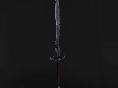 Hook Sword Low-poly 3D model