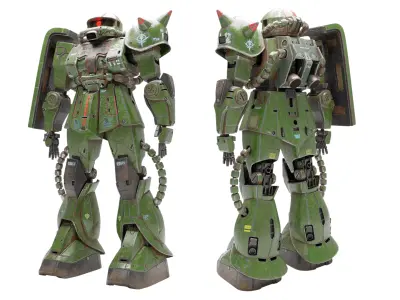 MS-06F Zaku Mobile Suit UC 0079 3D model