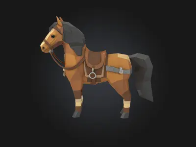 Polygonal Pony  Low-Poly Charm with High-Quality Whimsy 3D model
