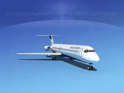 Douglas DC-9-50 Aero Jet Charter 3D model