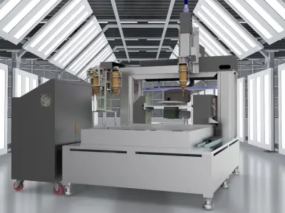 Six axis CNC milling machine 3D model