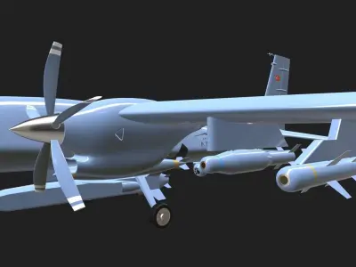 AKINCI UAV Low-poly 3D model