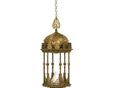 Middle Eastern Moorish Style Six-Sided Lantern 3D model