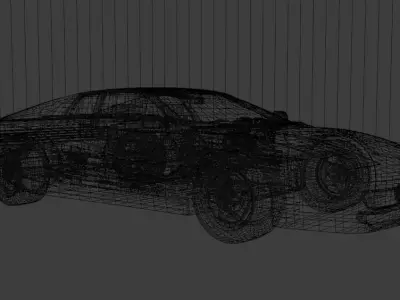 Ferrari Testarossa Free low-poly 3D model