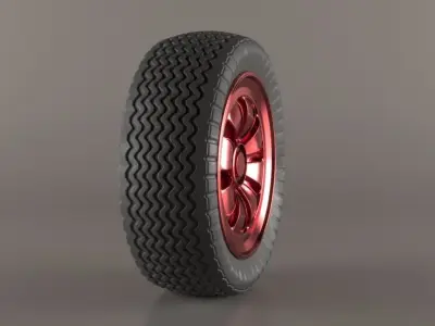 Car tire 3D model high poly 50 percent discount 3D model