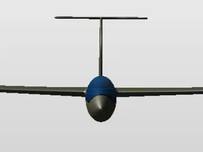 Genesis 2B flying wing sailplane 3D model