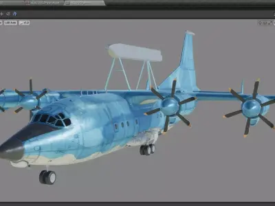 Shaanxi KJ-200  AEW C Aircraft Low-poly 3D model