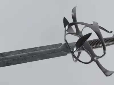 Rapier Dagger Low-poly 3D model