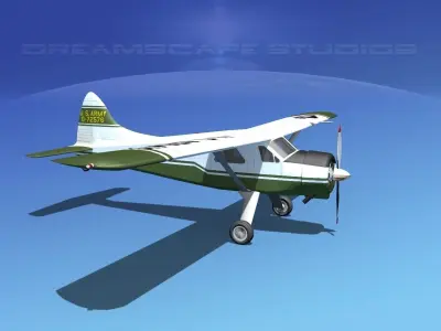 Dehaviland DH-2 Beaver US Army 2 3D model