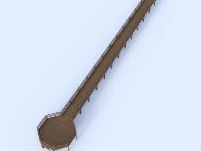Wooden Pier 3D model