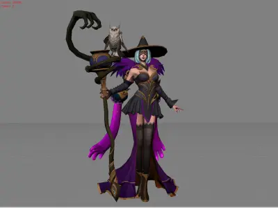 Pharsa Enchanting Witch Low-poly 3D model