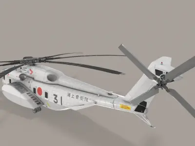 MH-53E Sea Dragon JMSDF Low-poly 3D model