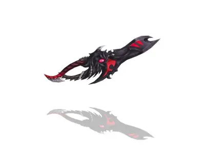 Corrupted Holy Dagger Low-poly 3D model