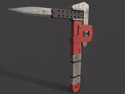Wrench Weapon LowPoly Low-poly 3D model