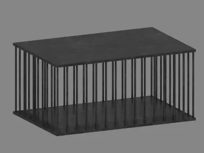 Prison Cage Low-poly 3D model