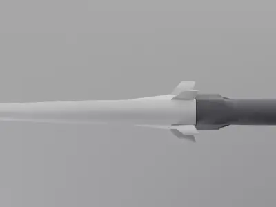  3M22 Zircon Hypersonic Missile Game Ready Free low-poly 3D model