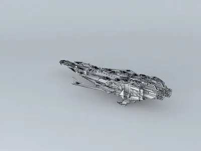Voordishawdee Heavy Battlecruiser 3D model
