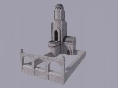 Gondor Archery Range Low-poly 3D model