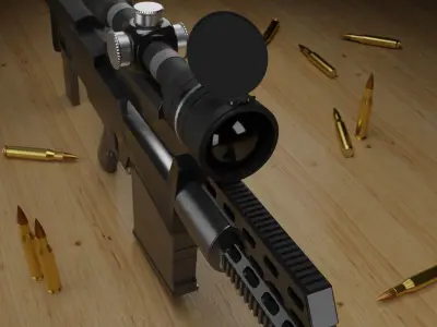 AS-50 Sniper Rifle 3D model