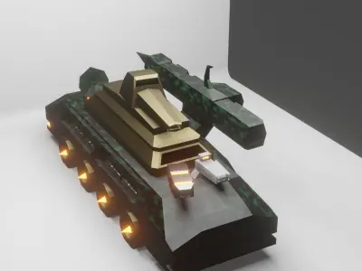 easy aim tank Free low-poly 3D model