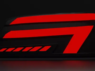 Peugeot pars back light V2 Free low-poly 3D model