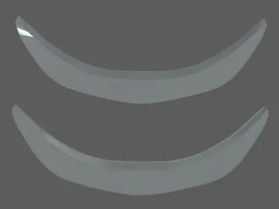 Front Bumper Lip Car 03 Low-poly 3D model