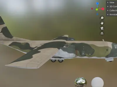 air c130 Low-poly 3D model