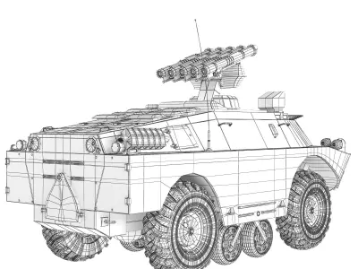 BRDM-2 9P148 Competition 1978 3D model