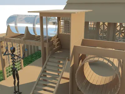 Bungalow Restaurant 3D model