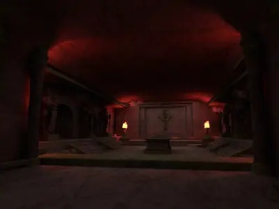 Tombs underground palaces coffins crypts 3D model