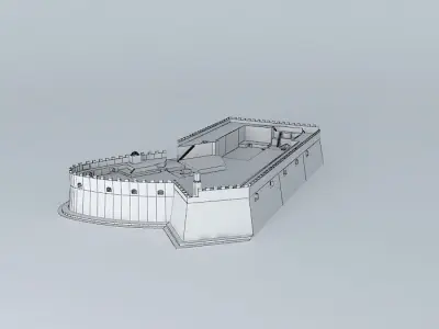 Venetian fortress koules Heraklion 3D model