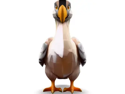 LowPoly Dodo Bird Game Asset Low-poly 3D model