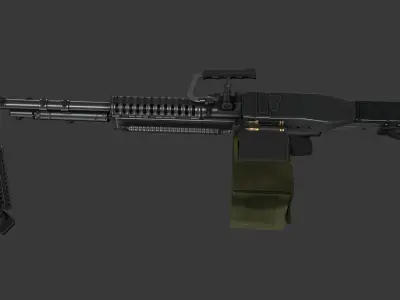 M60 - Game mesh Low-poly 3D model