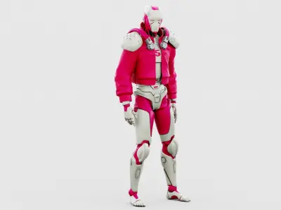 CYBORGTOPIA B-7  Rigged for Unreal Engine - Unity - MIXAMO 3D model