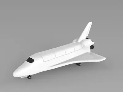 space shuttle Low-poly 3D model