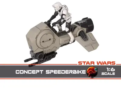 Concept Speederbike 1-6 scale Hottoys 3D print model