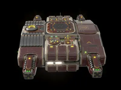 Imperial heavy ship section 3D model