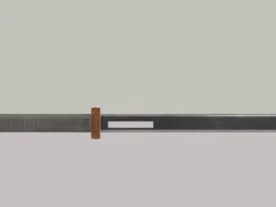 Tactical Katana Low-poly 3D model