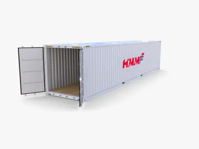 40ft Shipping Container HMM v3 3D model