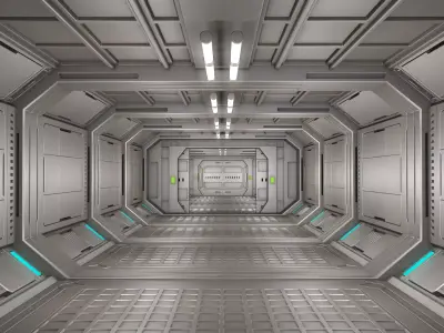 Sci Fi Corridor  3D model 78