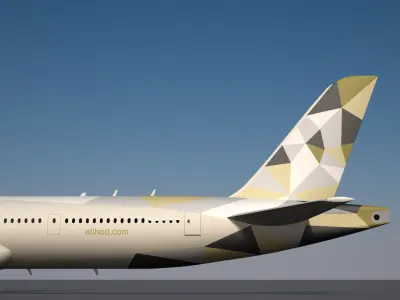 Etihad boeing 777 - 9X New 3D model