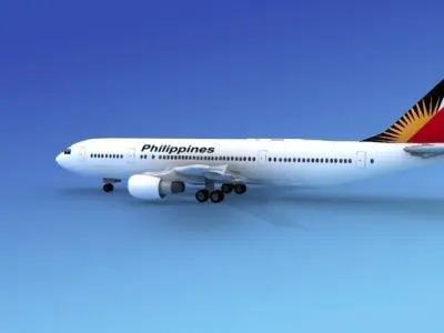 Airbus A300 Phillipines Airways 3D model