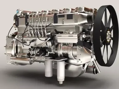 Car engine motor machine machinery apparatus 3D model