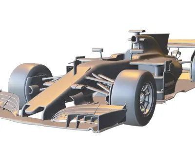 Formula 1 Racing Car Low-poly 3D model purchase
