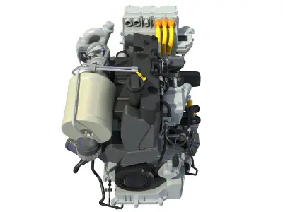 Volkswagen XL1 Engine 3D model