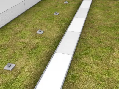 Helipad square ground 3D model