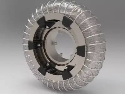 WHEEL AND MOTOR FOR MARS ROVER 3D model